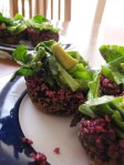 Beetroot Tartlets with Quick Salad