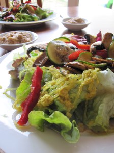 Kelp Noodle Salad with Spicy Cashew Sauce