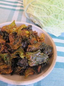 Tahini Savoy Cabbage Chips