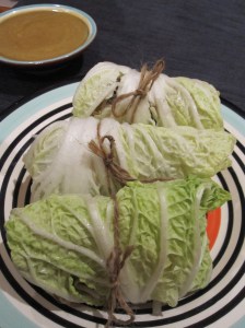 Cabbage Rolls with Asian Dip