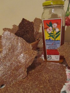 Honey and Cinnamon Flaxseed Crackers