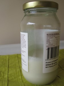 Coconut Butter - in a recycled coconut butter jar