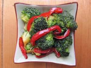 Marinated Broccoli and Red Capsicum
