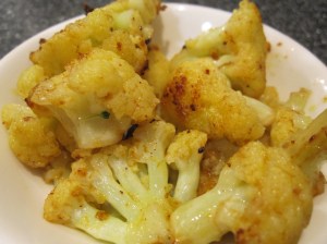 Quick Curried Cauliflower