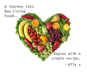 A Journey into Raw Living Foods begins with a single recipe. - Ally 