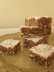 Hazelnut and Date Slice