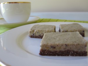 Nut Free Choc-Mint Cheesecake Slice